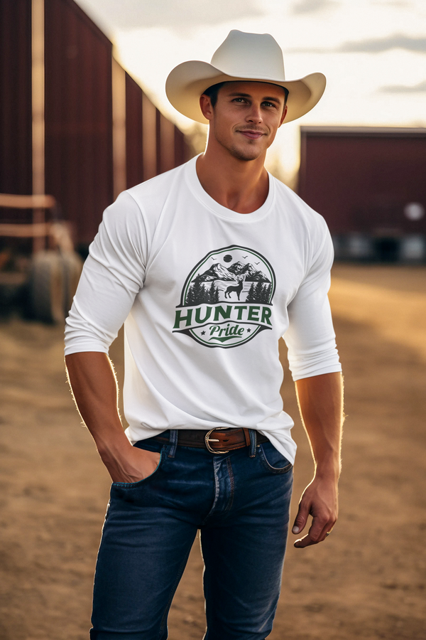 Out West Hunter Pride™ Collection Men's Long Sleeve Shirt || Hunter Pride