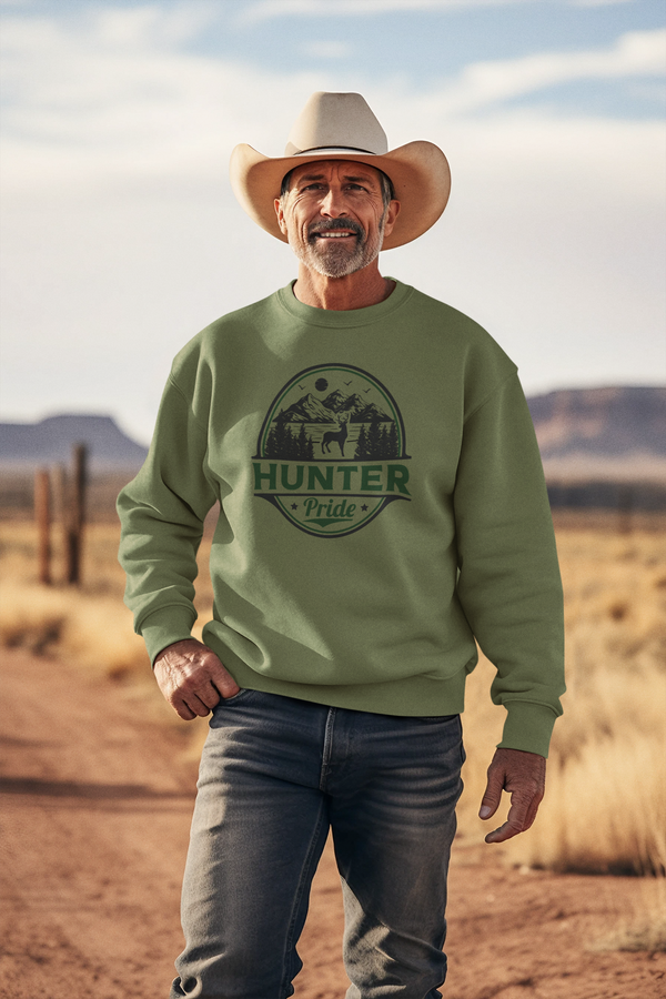 Out West Hunter Pride™ Collection Men's Crewneck Sweatshirt || Hunter Pride